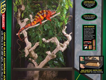 Zoo Med Laboratories Inc - Reptibreeze Led Deluxe Screen Cage Supply