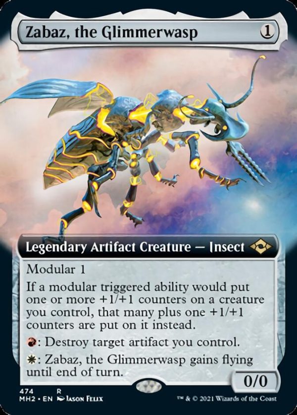 Zabaz, the Glimmerwasp (Extended Art) [Modern Horizons 2] Online now